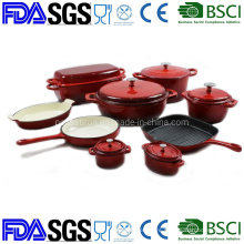 9PCS Enamel Cast Iron Cookware Set Supplier From China